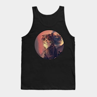 Alert floppy cat Tank Top